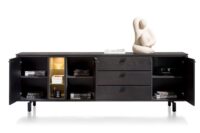 Livada, dressoir 240 cm - 3-deuren + 3-laden + 3-niches - onyx - Afbeelding 3