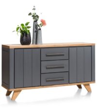 Jardin, buffet 160 cm - 2-portes + 3-tiroirs - Anthracite - Image 3