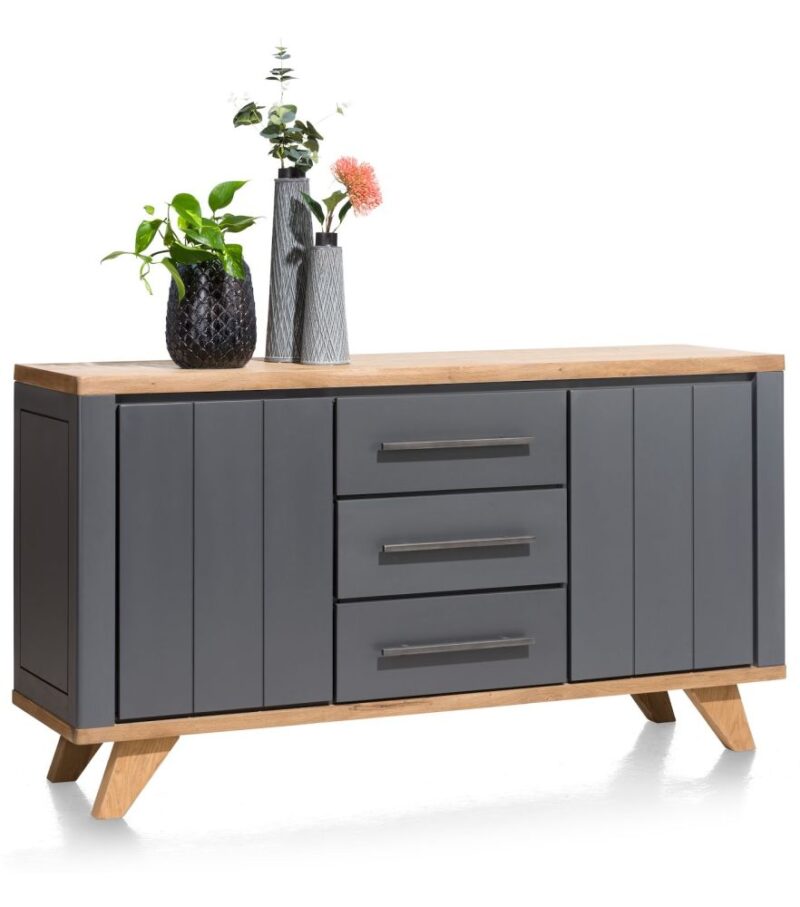 Jardin, Buffet 160 Cm - 2-Portes + 3-Tiroirs - Anthracite - Image 3