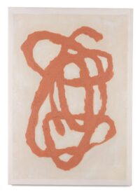 Organic Abstract set van 2 schilderijen 70x100cm - Oranje - Afbeelding 2