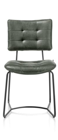 Julien, eetkamerstoel - zwart frame - Corsica - Groen - Afbeelding 4