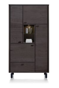 Livada, bergkast 110 cm - 4-deuren + 1-lade + 2-niches - onyx