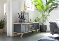 Jardin, lowboard 210 cm - 1-lade + 1-niche + 2-kleppen (+ LED) - Antraciet - Afbeelding 4