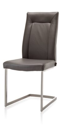 Malvino, eetkamerstoel - RVS swing vierkant + greep