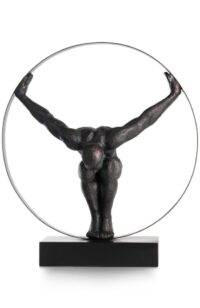 Circle Man beeld H58cm - Zwart