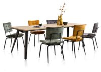 City, eetkamertafel 140 x 100 cm - Railway brown - Afbeelding 4