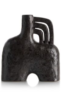 Lina vaas H21cm - Zwart