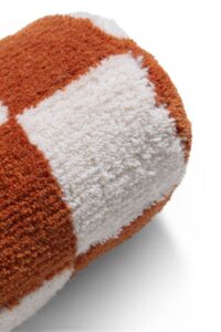 Check bolster coussin 15x50cm - Cuivre - Image 2