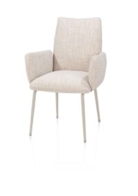 Bovina, armstoel - stof Luton + nosag - frame crème - Creme