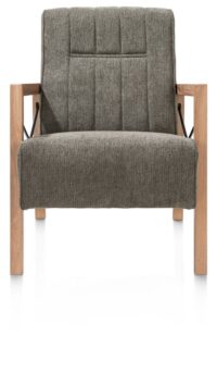 Northon, fauteuil avec accoudoir en bois vintage clay / white / black - Image 3