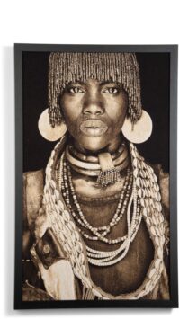 Hamar Woman schilderij 75x125cm - Multikleur