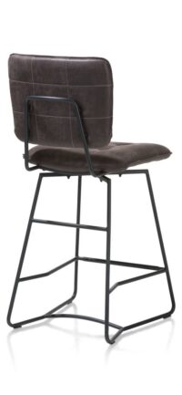 Julien, barstoel - zwart frame - Corsica - Antraciet - Afbeelding 4