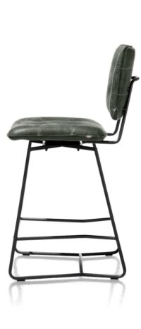 Julien, barstoel - zwart frame - Corsica - Groen - Afbeelding 4