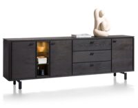 Livada, dressoir 240 cm - 3-deuren + 3-laden + 3-niches - onyx - Afbeelding 4