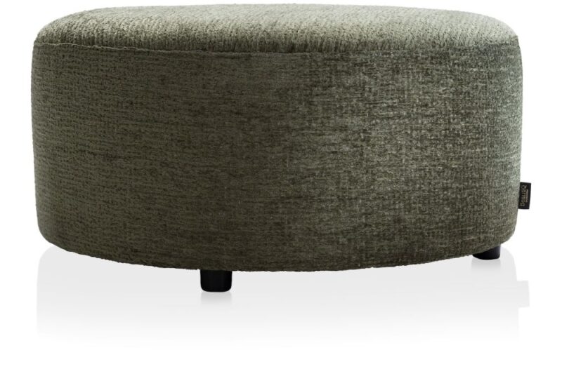 Beautiq - Chic Poef - Rond 80 Cm - Olijf - Afbeelding 1