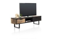Avalon, tv-dressoir 160 cm - 2-laden + 1-niche - Driftwood - Afbeelding 2