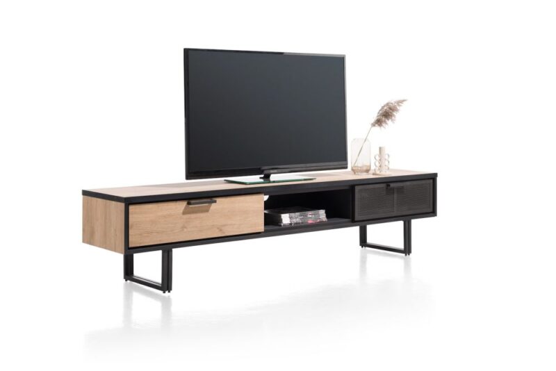 Avalon, Tv-Dressoir 200 Cm - 2-Laden + 1-Niche - Natural - Afbeelding 2