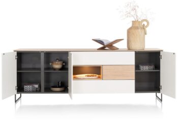 Lindfield, dressoir 240 cm. - 3-deuren + 3-laden + 1-niche (+ LED) - Afbeelding 2