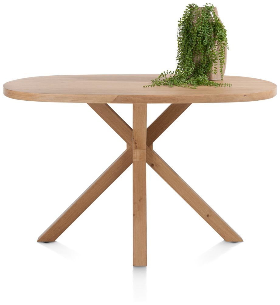 Nyborg, table de bar 150 x 110 cm - ovale - pied bois central (hauteur: 92 cm)