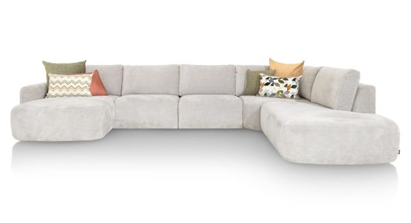 MURCIA - Longchair links - 2,5 zits zonder armen - hoek - ottomane klein rechts
