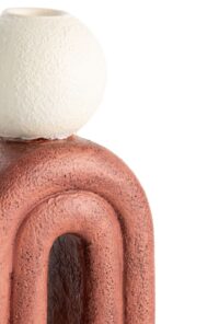 Lot bougeoir H15,5cm - brun - Image 3