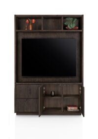 Gijon, tv-kast met opzet 150 cm - 2-deuren + 2-laden + 3-niches met plint - Afbeelding 2