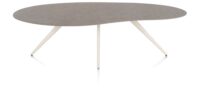 Saluti, table organic 240 x 120 cm. - 4 pieds - cr&egrave;me - Lava