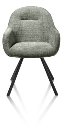 Clint, armstoel draaibaar - 4 poots - stof Wave - Olijf - Afbeelding 3