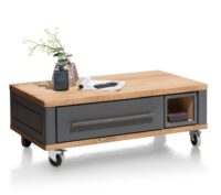 Jardin, salontafel 100 x 60 cm + 2-laden + 1-niche - Antraciet - Afbeelding 3