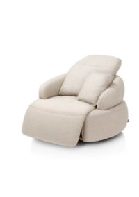 Hollywood, homecinema fauteuil pivotant xl, tissu cloudy, dos r&eacute;glable, &eacute;lectrique repose - beige - Image 2