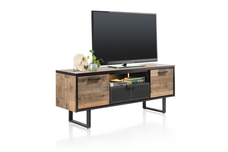 Avalon, Buffet Bas 150 Cm - 2-Portes + 1-Tiroir + 1-Niche (+ Led) - Driftwood - Image 2