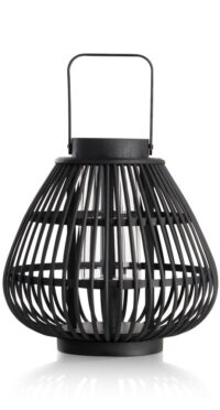 Philou windlicht H26,5cm - Zwart
