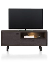 Livada, lowboard 140 cm - 1-deur + 1-klep + 1-niche - onyx