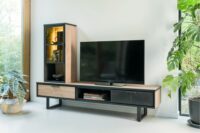 Avalon, tv-dressoir 160 cm - 2-laden + 1-niche - natural - Afbeelding 2
