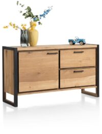 Metalo, dressoir 140 cm - 1-deur + 2-laden - Afbeelding 3