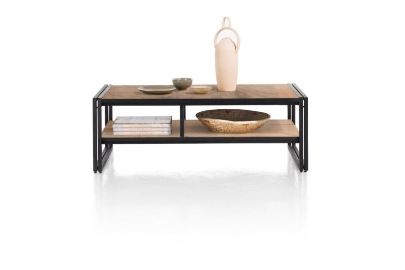 Avalon, Salontafel 110 X 60 Cm + 2-Niches - Driftwood - Afbeelding 1