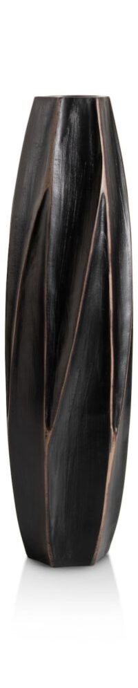 Merle vaas H52cm - Zwart