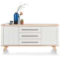 Jardin, dressoir 190 cm - 2-deuren + 3-laden - wit