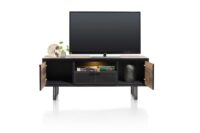 Avalon, buffet bas 150 cm - 2-portes + 1-tiroir + 1-niche (+ LED) - Driftwood - Image 3