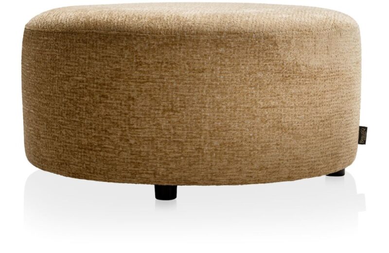Beautiq - Chic Pouf - Ronde 80 Cm - Jaune Ocre - Image 1