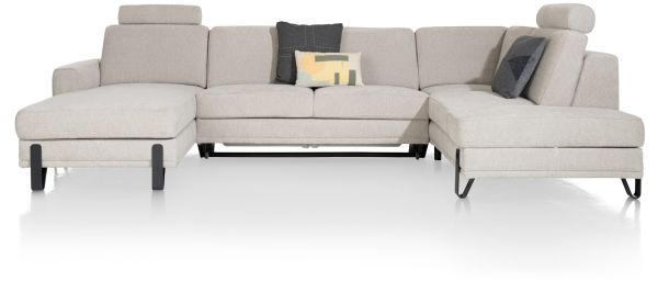 DENVER - Longchair links - 2,5 zits - ottomane rechts