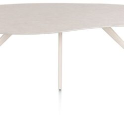 Saluti, eetkamertafel organisch 240 x 120 cm. - 4-pootjes - crème - Light sand