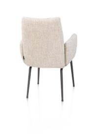 Bovina, armstoel - stof Luton + nosag - frame grafiet - Creme - Afbeelding 3