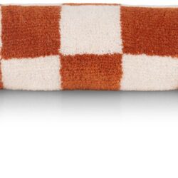 Check bolster kussen 15x50cm - Koper