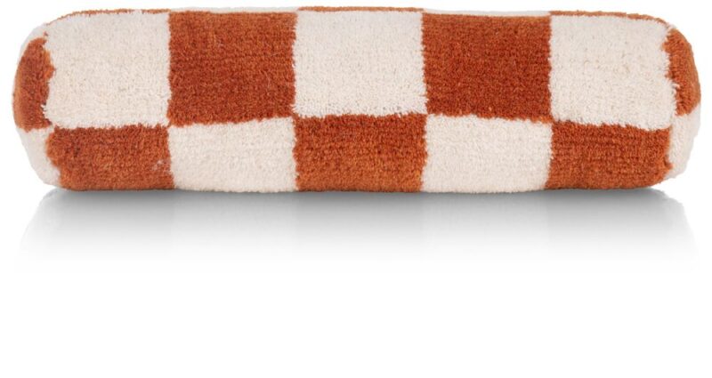 Check Bolster Coussin 15X50Cm - Cuivre - Image 1