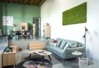 Livada, buffet bas 210 cm - 3-portes + 1-porte rabattante + 1-niche - Natural - Image 3