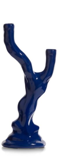 Rebecca kandelaar H36cm - Blauw