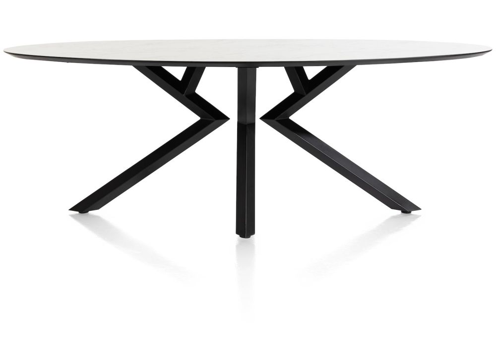 Masura, eetkamertafel ellips - 220 x 105 cm - wit