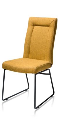 Malene, eetkamerstoel - tube frame zwart - greep rond