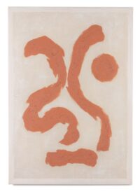 Organic Abstract set van 2 schilderijen 70x100cm - Oranje - Afbeelding 3